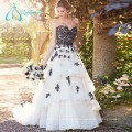 Lace Appliques Sequined Beading Pearls Wedding Dress